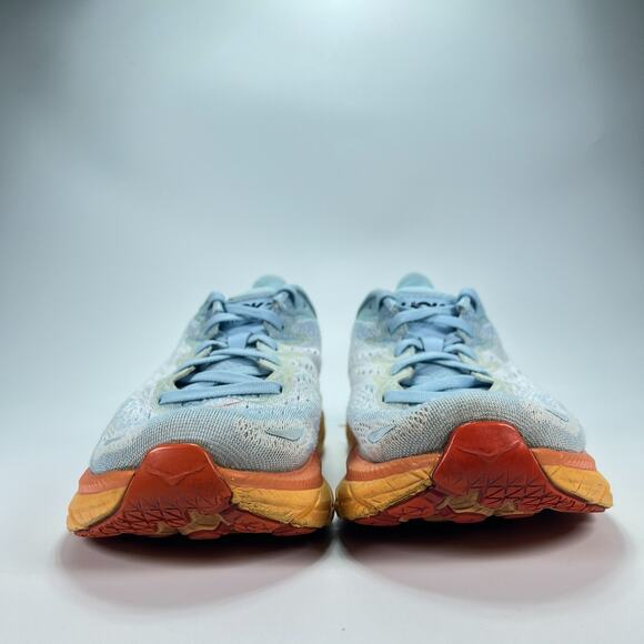 Hoka One One Clifton 8 Light Blue Yellow Running Shoes 1119394 SSIF Womens Sz 9B - Picture 2 of 10